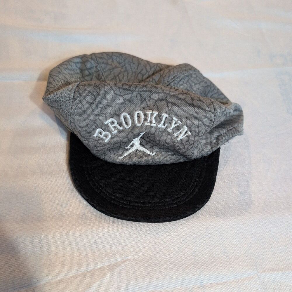 Jordan Brooklyn Elephant Print Grey Black Infant Hat Cap 24 MonthJumpman